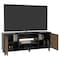 Tuhome Kaia Tv Stand for TV's up 55 in. Four Shelves, Three Shelves, Black/Pine RVA3989 - alternate 3